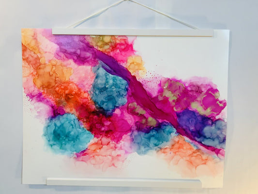 Cat Redmond Art Realm of Possibility | original abstract alcohol ink creation | hand-painted visionary art on canvas | modern experimental ink composition | exclusive imaginative abstract painting