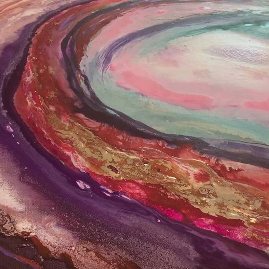 Cat Redmond Art Souls Journey | original spiritual canvas artwork | hand-painted introspective abstract art | modern soulful journey painting | exclusive contemporary spiritual-inspired canvas