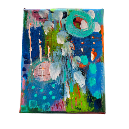 Cat Redmond Art Festival in the Park | original lively park scene artwork | hand-painted festive outdoor abstract art | modern celebratory landscape painting | exclusive contemporary festival-inspired art