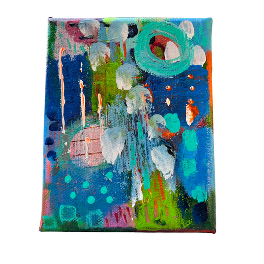 Cat Redmond Art Festival in the Park | original lively park scene artwork | hand-painted festive outdoor abstract art | modern celebratory landscape painting | exclusive contemporary festival-inspired art