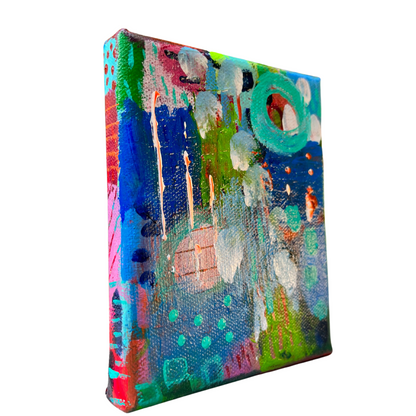 Cat Redmond Art Festival in the Park | original lively park scene artwork | hand-painted festive outdoor abstract art | modern celebratory landscape painting | exclusive contemporary festival-inspired art