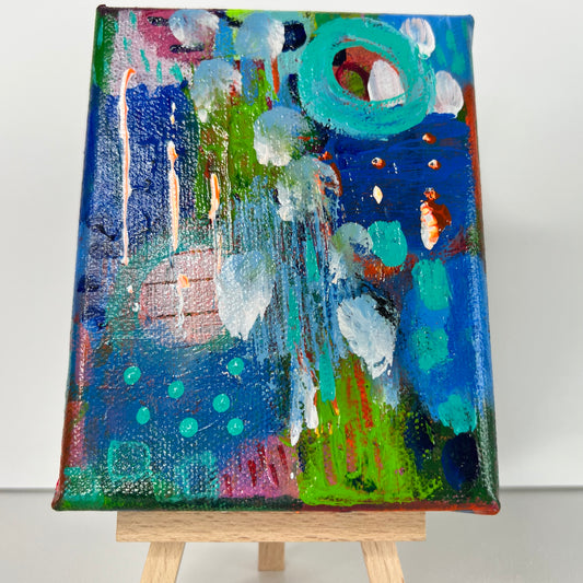 Cat Redmond Art Festival in the Park | original lively park scene artwork | hand-painted festive outdoor abstract art | modern celebratory landscape painting | exclusive contemporary festival-inspired art