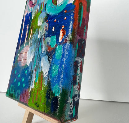 Cat Redmond Art Festival in the Park | original lively park scene artwork | hand-painted festive outdoor abstract art | modern celebratory landscape painting | exclusive contemporary festival-inspired art