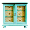 Teal White and Gold Jewelry Box
