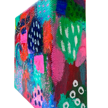 Cat Redmond Art Prosecco, Apps and Ambiance | original social gathering artwork | hand-painted lifestyle abstract art | modern elegant dining scene painting | exclusive contemporary conviviality-inspired art