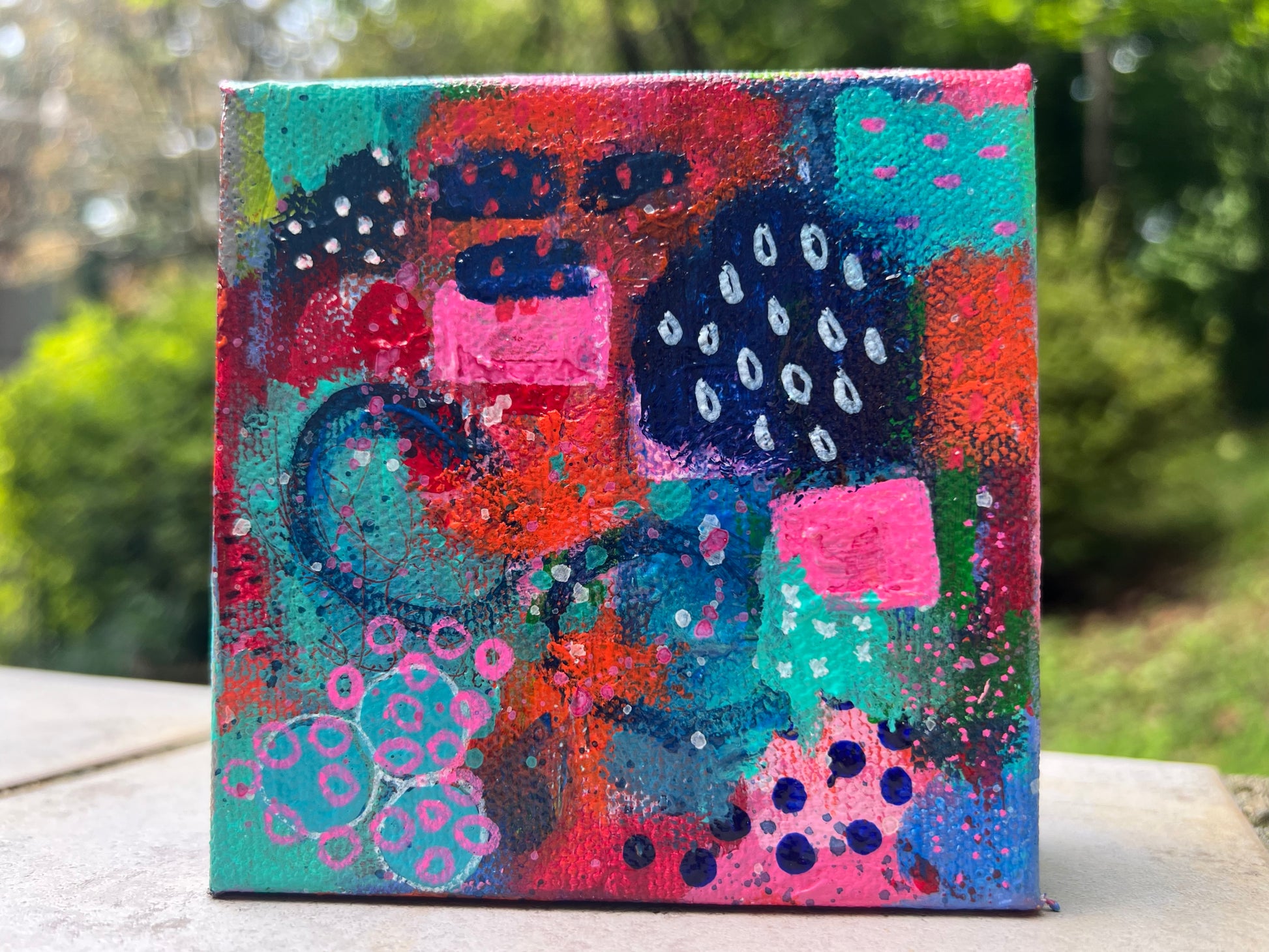 Cat Redmond Art Prosecco, Apps and Ambiance | original social gathering artwork | hand-painted lifestyle abstract art | modern elegant dining scene painting | exclusive contemporary conviviality-inspired art