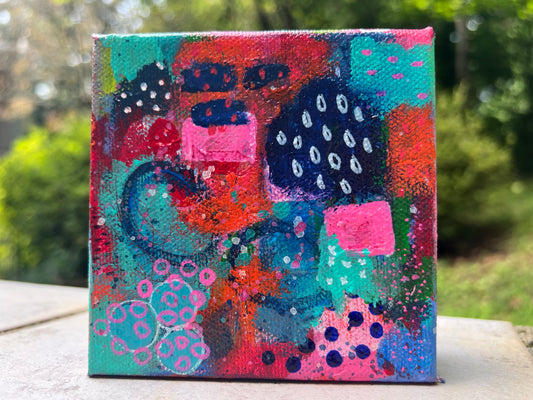 Cat Redmond Art Prosecco, Apps and Ambiance | original social gathering artwork | hand-painted lifestyle abstract art | modern elegant dining scene painting | exclusive contemporary conviviality-inspired art