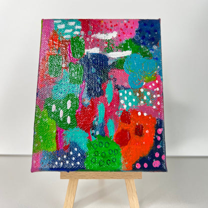 Cat Redmond Art Sunday Afternoon Bike Ride | original leisurely cycling artwork | hand-painted outdoor activity abstract art | modern serene landscape painting | exclusive contemporary biking-inspired art