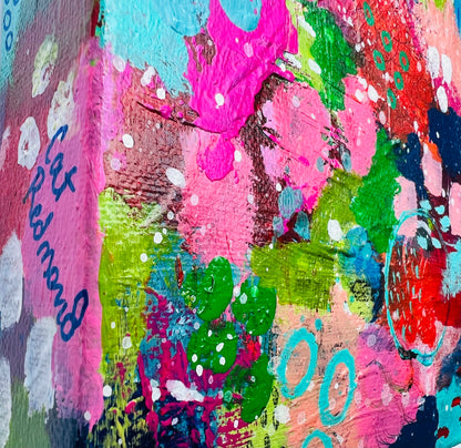 Cat Redmond Art Watching Clouds Go By | original serene sky artwork | hand-painted cloudscape abstract art | modern peaceful landscape painting | exclusive contemporary atmospheric art